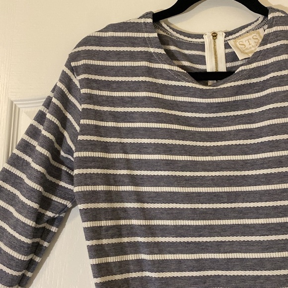 Sail to Sable | Blue and White Striped Dress | Small - Picture 2 of 8